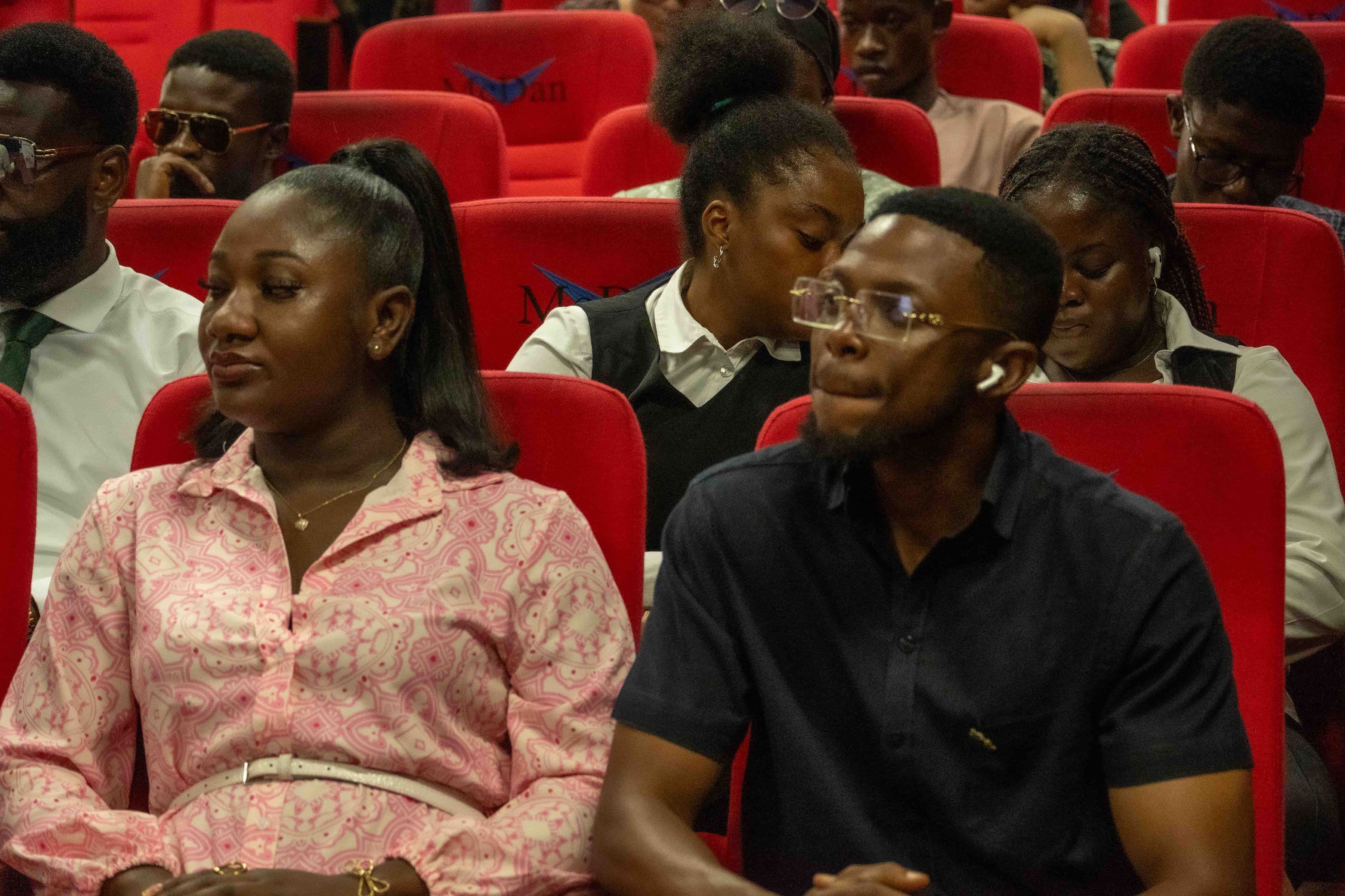 Graduation ceremony moment.