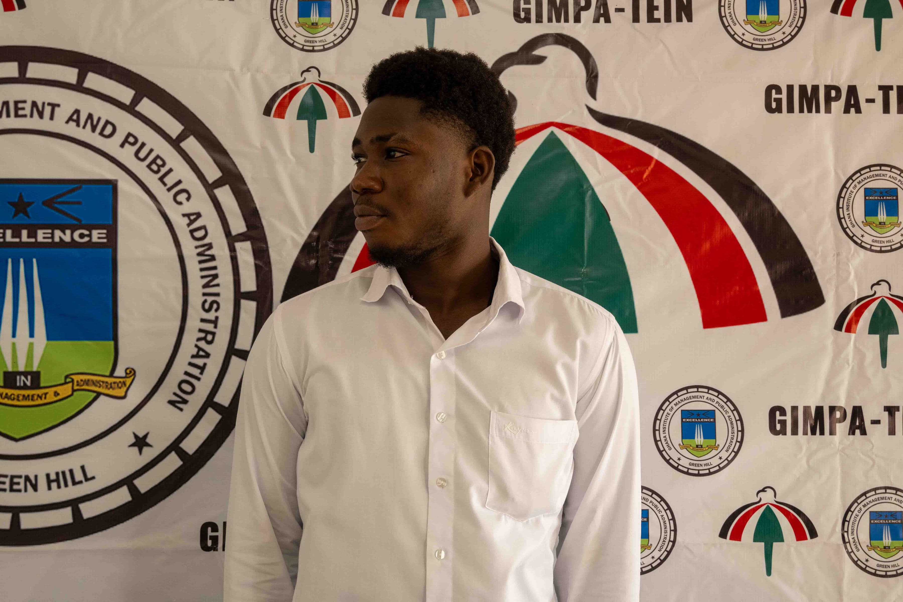 Students networking on campus.